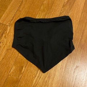 black tie up bandana top